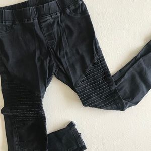 UMGEE Black Moto Pant Leggings Ankle Zipper Medium